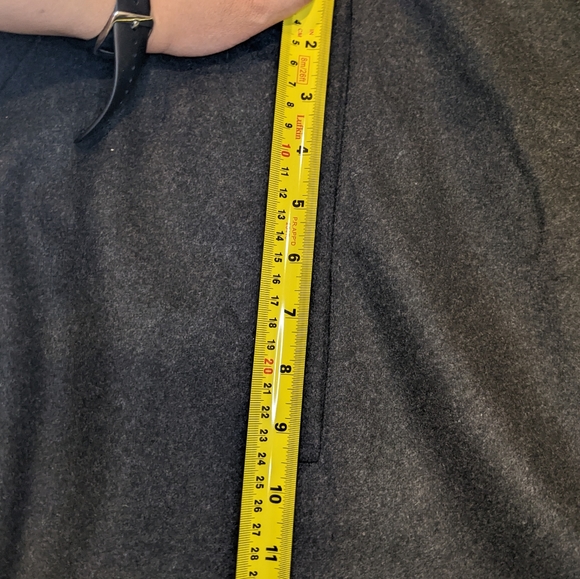 New Jockey Charcoal Wool Blend Double Breasted Light Winter Cape Coat Size S/M/L - Picture 8 of 12